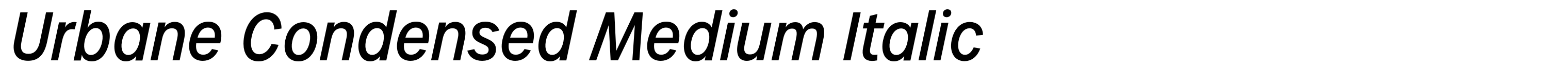 Urbane Condensed Medium Italic
